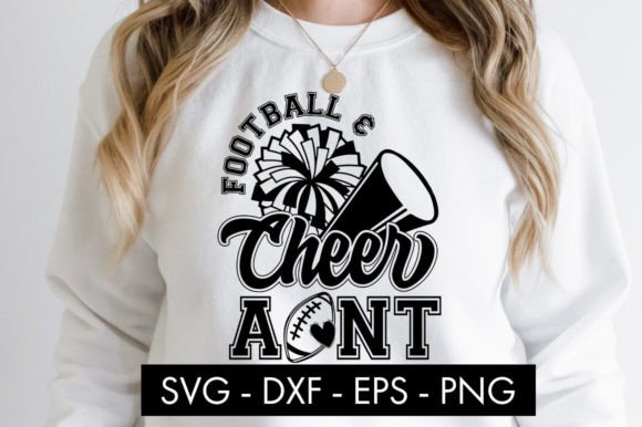 Football and Cheer Aunt SVG Graphics for Crafts