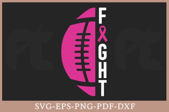 Football Fight Breast Cancer Shirt SVG: Graphics for Crafts & Cause