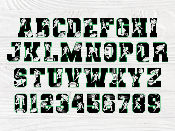 Football Font, Football Letter: Graphics & Crafts Asset Review
