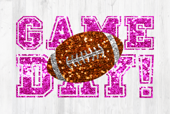 Football Game Day Pink Sublimation Graphics for Crafts