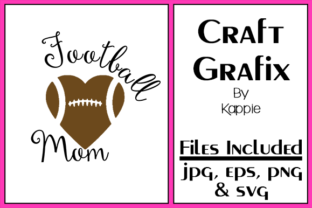 Football Mom with a Brown Football Graphics