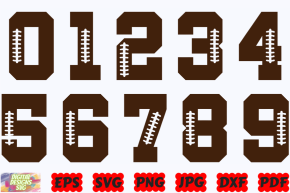 Football Numbers SVG: Graphics for Crafts & Local Branding