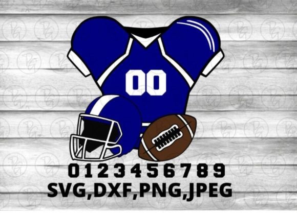 Football Player Custom Graphics for Crafts