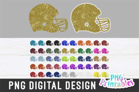 Glitter Football Helmets: Graphics for Crafts & Creative Campaigns