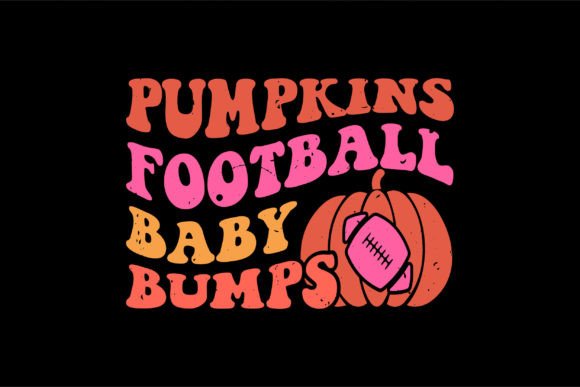 Pumpkins Football Baby Bumps Graphics for Crafts