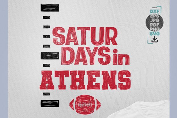 Saturdays in Athens Collage Football Graphics & Crafts