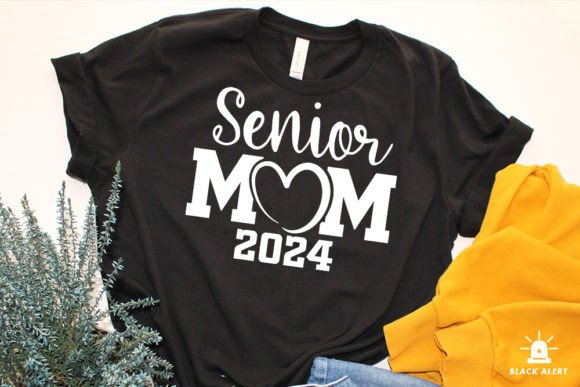 Senior Mom 2024 SVG Football Mom Graphics for Crafts