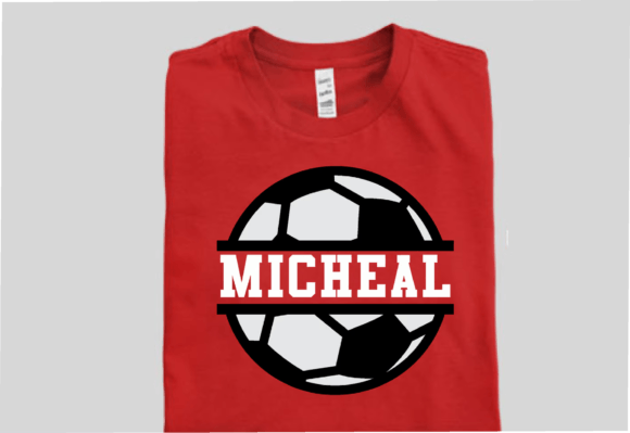 Soccer Ball Football Split Monogram SVG