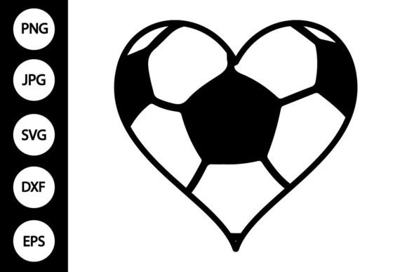 Soccer Ball Heart SVG: Graphics for Crafts & Digital Sellers